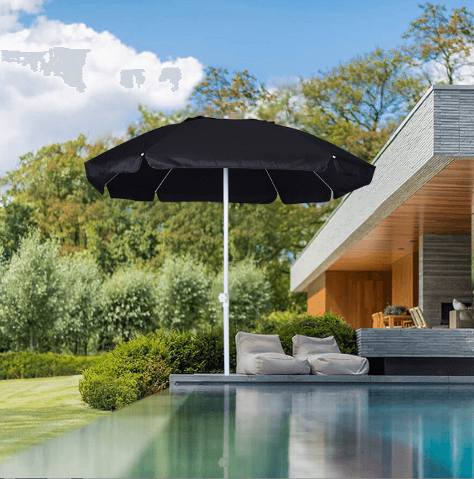 Custom Outdoor Advertising Parasol Beach Umbrella With Tilt 