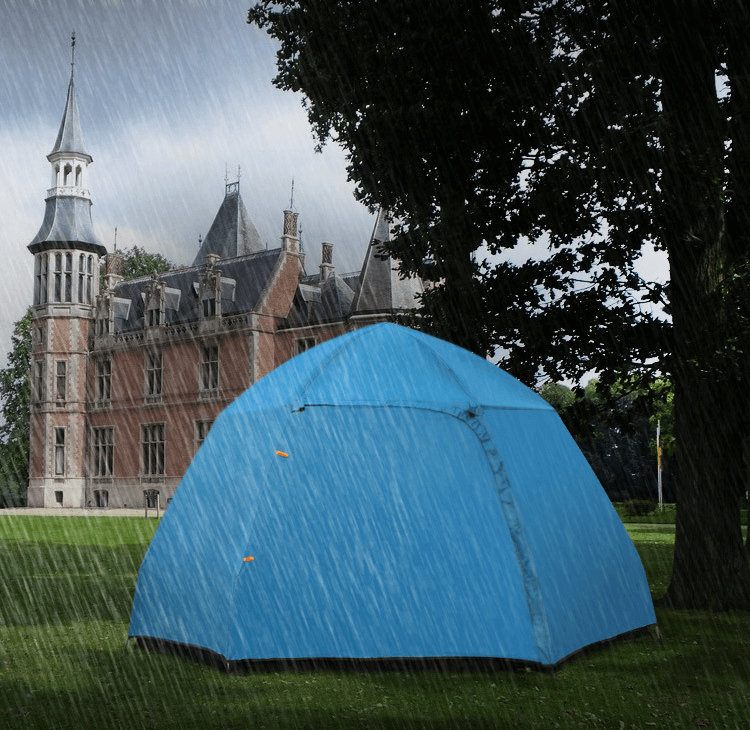Double Layer Automatic Pop Up Instant Opening Hexagonal Camping Tent 