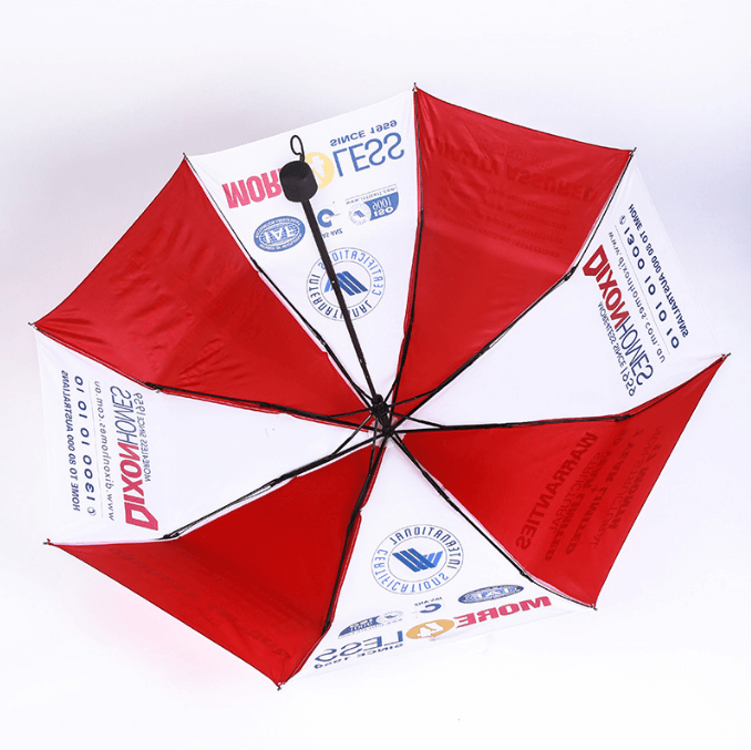 Cheap Compact Travel Advertising 3 Folding Umbrella 