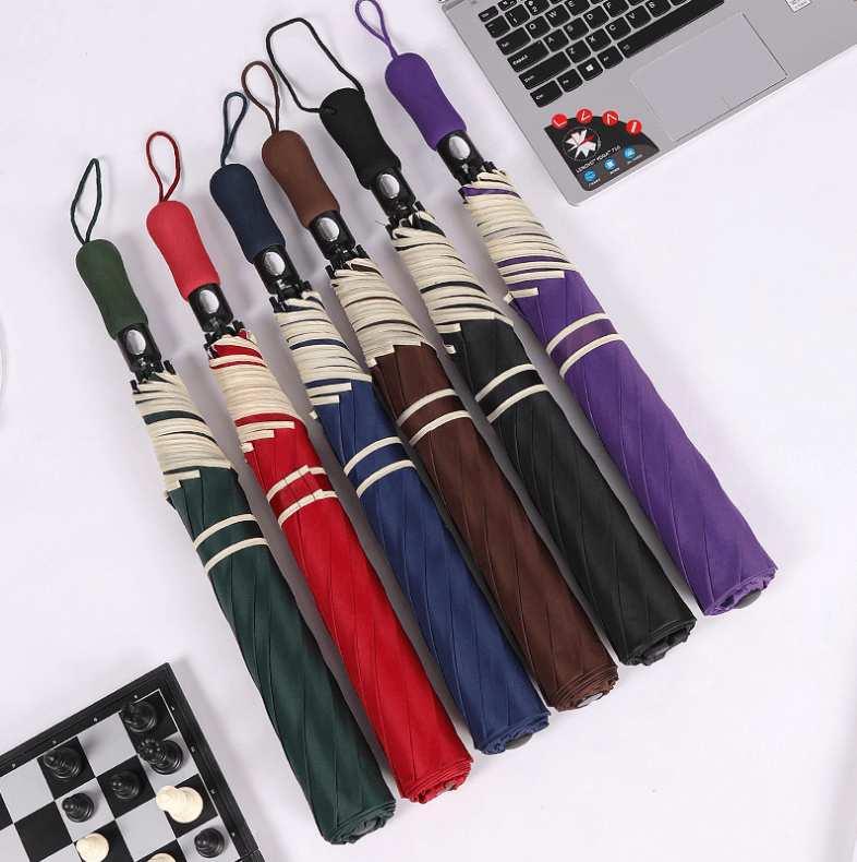 Custom Advertising Automatic 2 Fold Golf Umbrella 