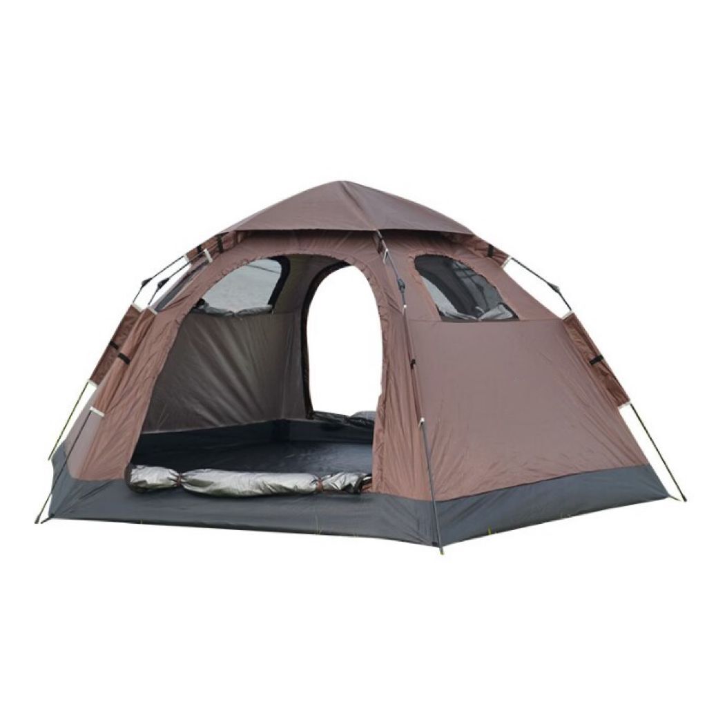 Automatic Pop Up Instant Opening 5-8 Person Hexagonal Camping Tent 