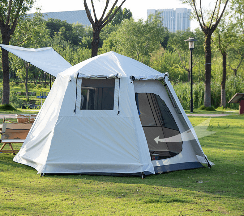 Outdoor Big Collapsible Portable Automatic Double Layer Hexagonal Camping Tent 