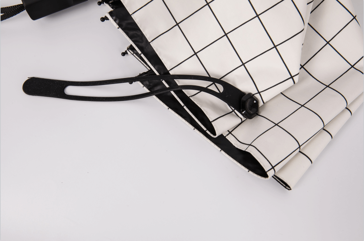 16 格子白色14（硅胶伞带）