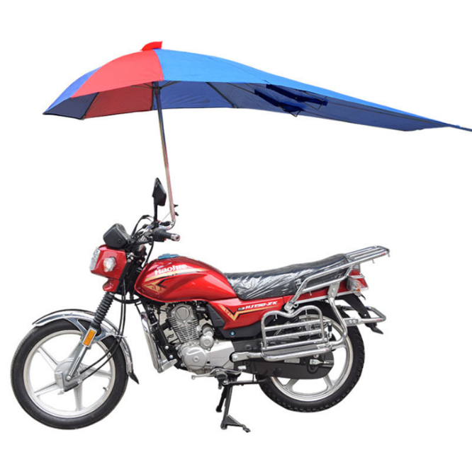 1.9M Windproof Strong Anti UV Double Layer Motorcycle Umbrella