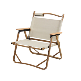 Outdoor Lightweight Stackable Portable Aluminum Alloy Steel Wood Kermit Chair Fishing Camping Beach Folding Chair