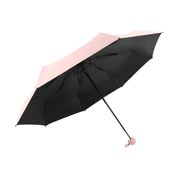 Mini Anti UV 5 Fold Umbrella With Glasses Case 