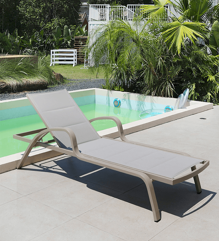Outdoor Adjustable Garden Beach Swimming Pool Deck Chair Sunbed Daybed Recliner Chaise Lounge Sun Lounger