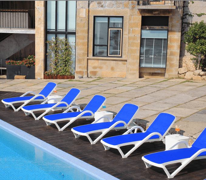 Outdoor Adjustable Plastic Garden Beach Swimming Pool Deck Chair Sunbed Daybed Recliner Sun Lounger Chaise Lounge