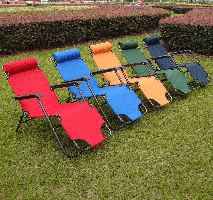 Adjustable Folding Multifunctional Garden Beach Office Nap Escort Bed Deck Sling Lounge Chair Recliner Chaise Lounge Lounger 