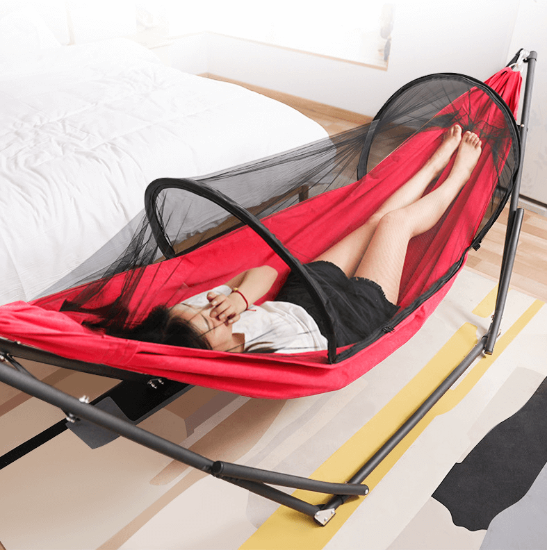 红色带蚊帐2（帆布）（无月牙棒）