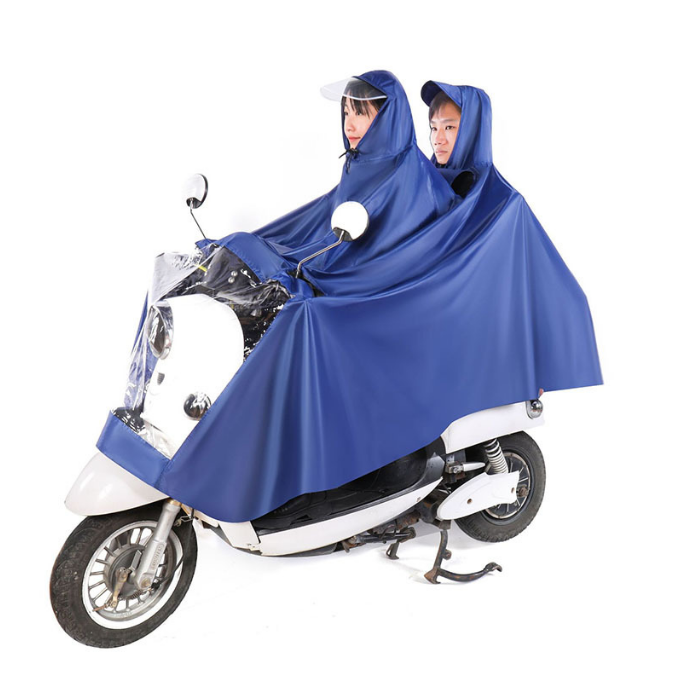 双人单帽檐蓝色