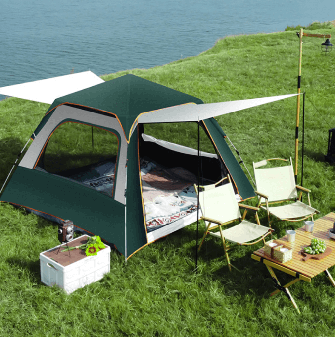 墨绿米黄拼色银胶 6（二门四窗）