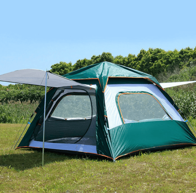 墨绿米黄拼色银胶 8（二门四窗）