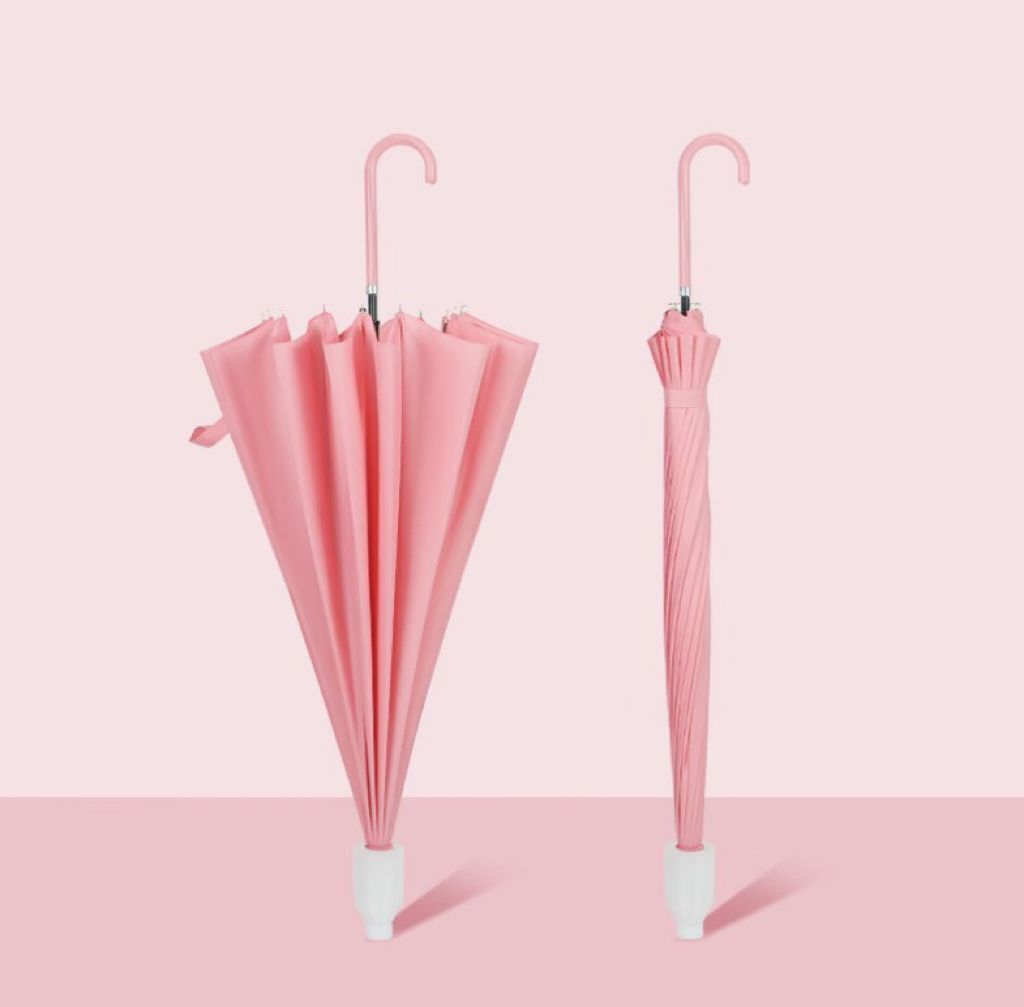 Custom Innovative Automatic 16K Straight Umbrella With Waterproof PVC Sleeve 
