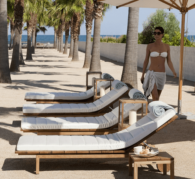 Outdoor Adjustable Garden Beach Swimming Pool Deck Chair Sunbed Daybed Chaise Lounge Sun Lounger Recliner 