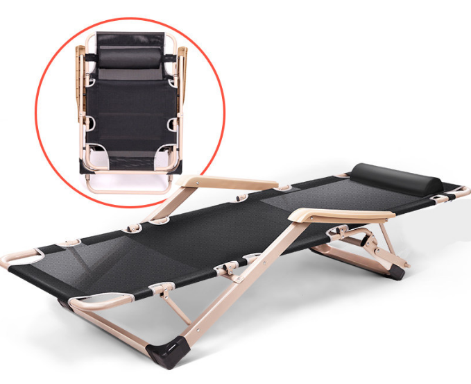 Adjustable Folding Multifunctional Garden Beach Office Nap Escort Bed Deck Sling Lounge Chair Recliner Chaise Lounge Lounger 