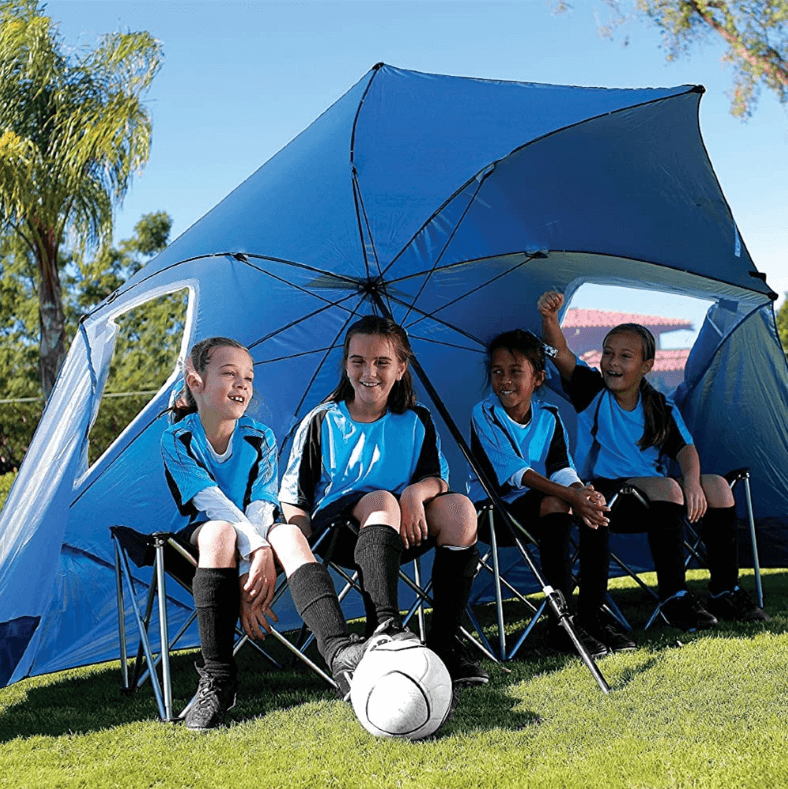 Custom Outdoor Advertising Fishing Parasol Beach Umbrella With Side Window 