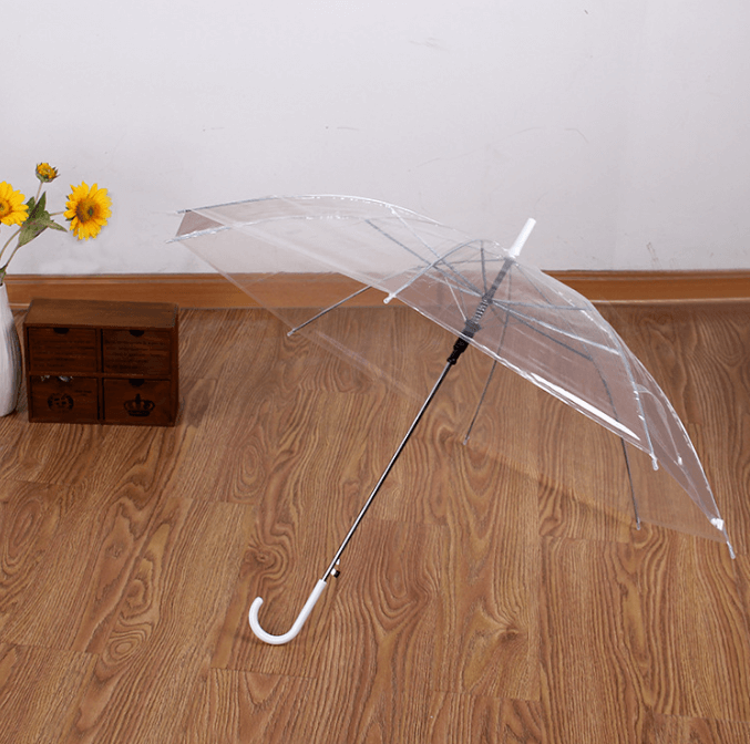 Cheap Auto Open Clear Transparent Umbrella For Promotion 
