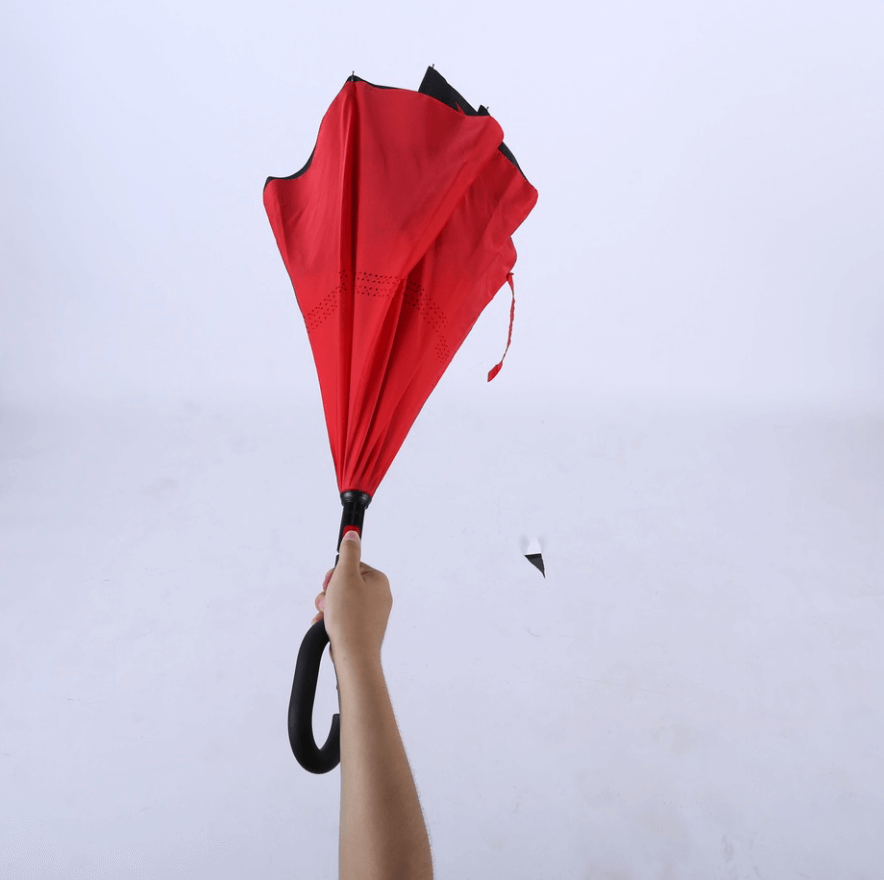 大红色自动开手动收8 手柄款式2