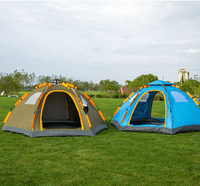 Automatic Pop Up Instant Opening 5-8 Person Hexagonal Camping Tent 