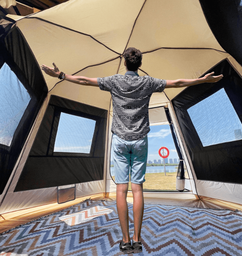 5 米黄浅棕拼色黑胶14（不锈钢）