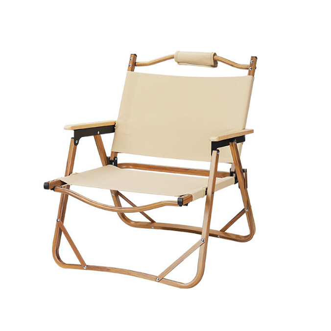 Outdoor Lightweight Stackable Portable Aluminum Alloy Steel Wood Kermit Chair Fishing Camping Beach Folding Chair