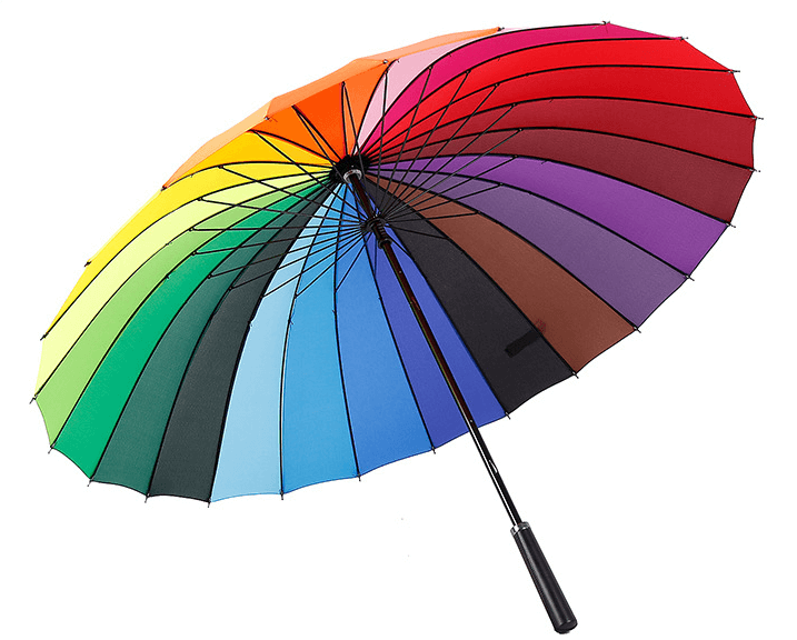 Custom Promotional Advertising Automatic Rainbow Straight Umbrella 