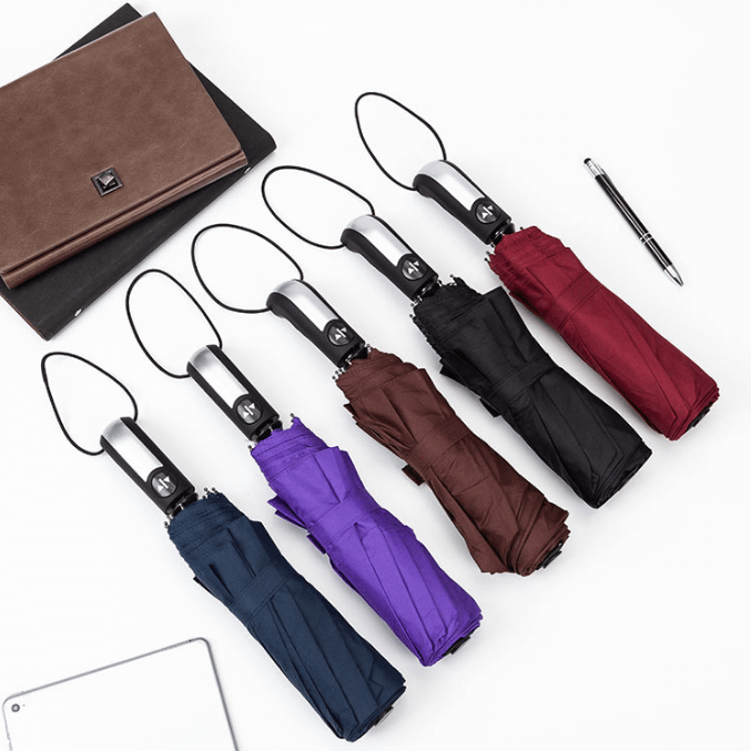 Portable Advertising Auto Open And Close 3 Folding Umbrella 