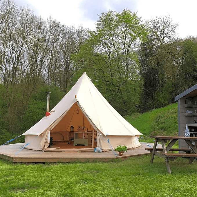 Outdoor Four Season 3M/4M/5M/6M/7M Family Canvas Cabin Luxury Mongolian Yurt Ger Indian Zelt Teepee Pyramid Dome Bell Camping Glamping Tent 