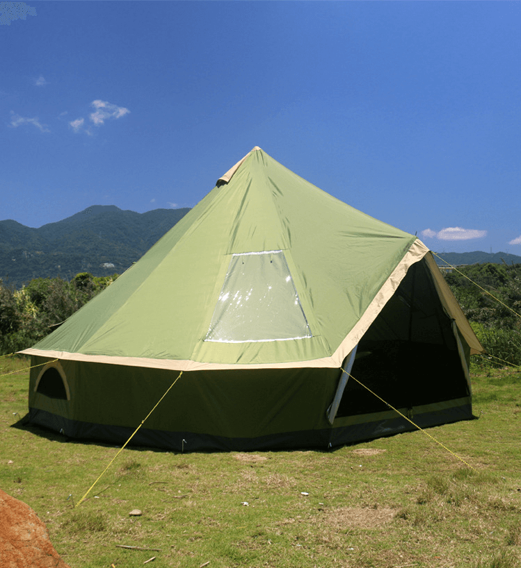 Outdoor Four Season 3M/4M/5M/6M/7M Family Canvas Cabin Luxury Mongolian Yurt Ger Indian Zelt Teepee Pyramid Dome Bell Camping Glamping Tent 