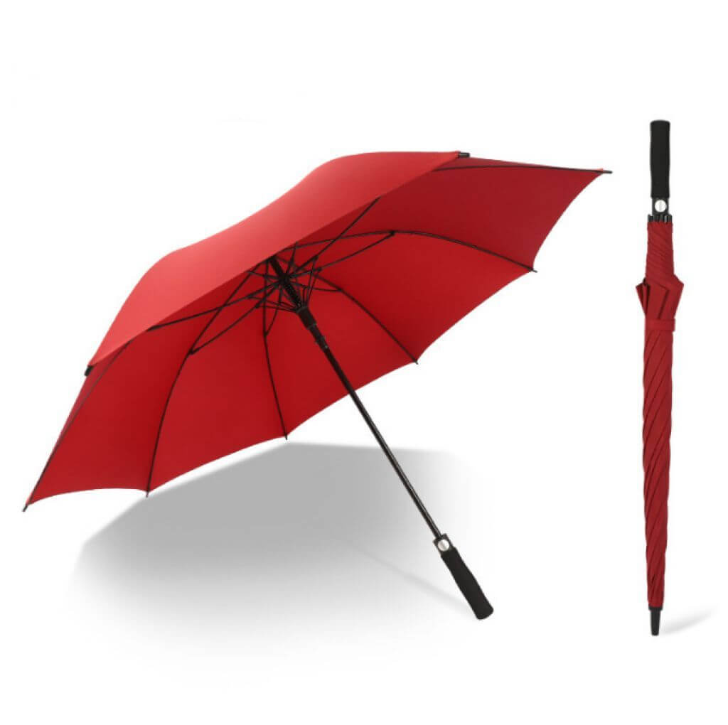 Strong Windproof Double Layer Automatic Opening Advertising Business Gift Golf Umbrella 