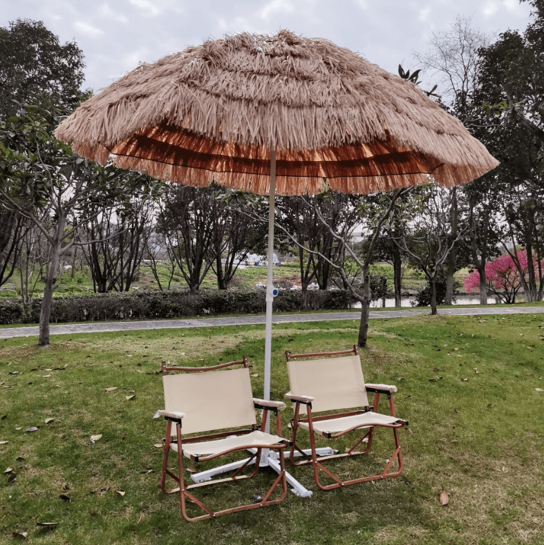 Artificial Straw Beach Umbrella With Steel Tilt 