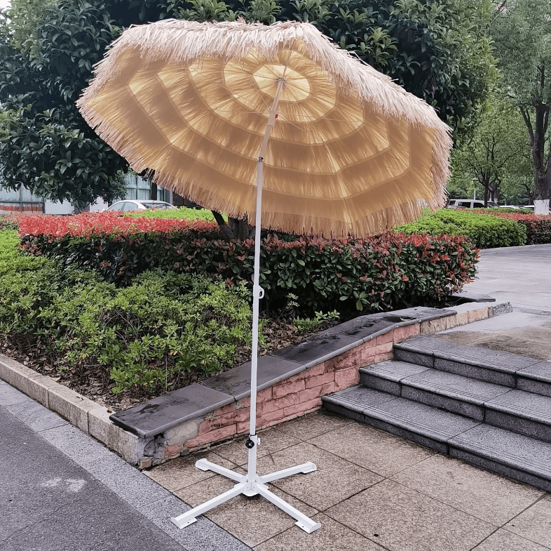 Artificial Straw Beach Umbrella With Steel Tilt 
