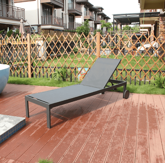 Outdoor Adjustable Garden Beach Swimming Pool Deck Chair Sunbed Daybed Recliner Chaise Lounge Sun Lounger