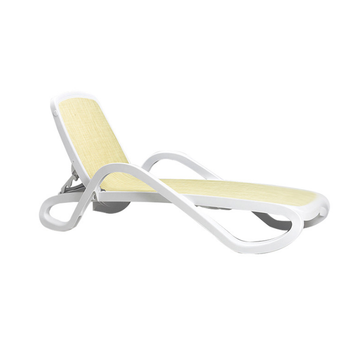 Outdoor Adjustable Plastic Garden Beach Swimming Pool Deck Chair Sunbed Daybed Recliner Sun Lounger Chaise Lounge