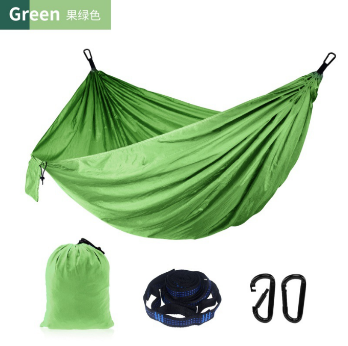 Portable Waterproof Lightweight Single Double Size Nylon Fabric Camping Swing Hammock 