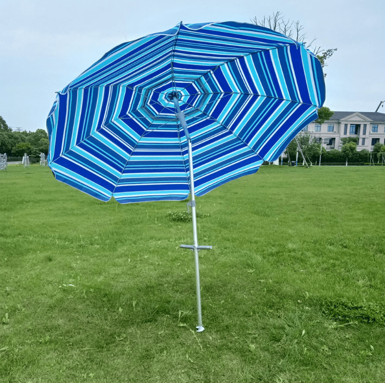 Custom Outdoor Advertising Parasol Beach Umbrella With Tilt 