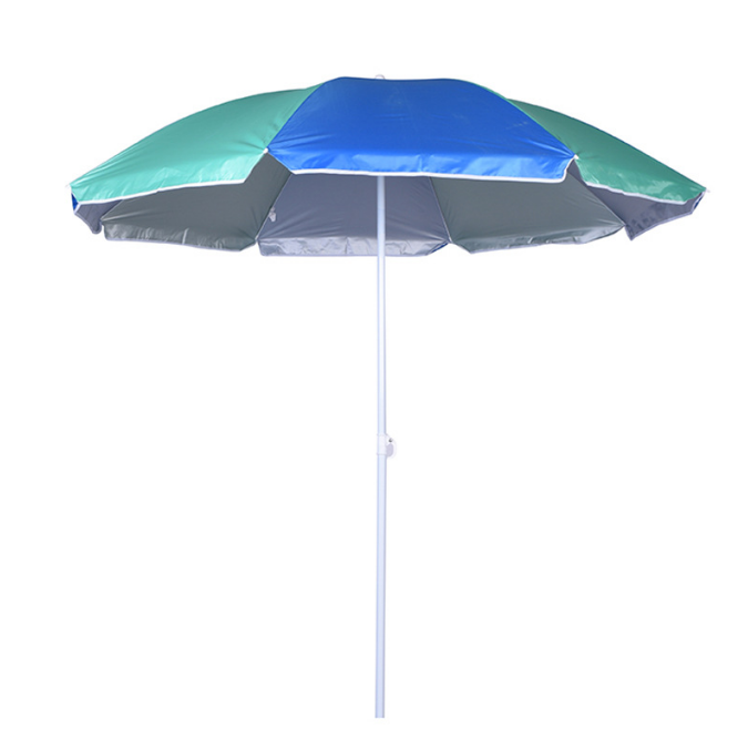 Custom Outdoor Advertising Silver Coated Polyester Fabric Beach Parasol Umbrella