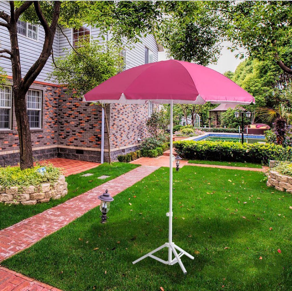 Custom Outdoor Advertising Silver Coated Polyester Fabric Beach Parasol Umbrella
